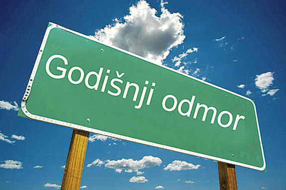 Obavijest o kolektivnom godišnjem odmoru